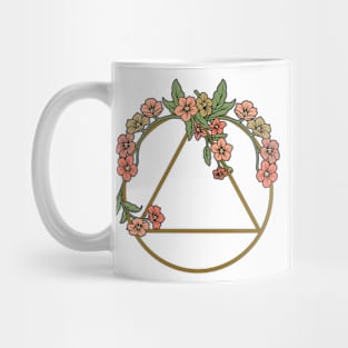 Floral AA Symbol Mug